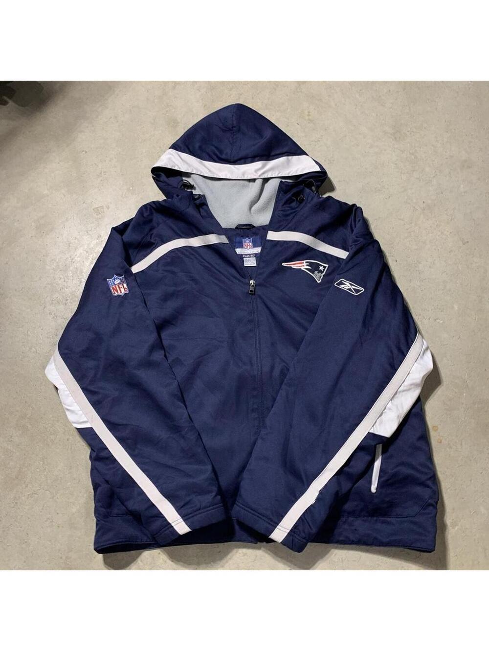 Vintage Y2K Reebok New England Patriots Sideline Jacket Mens 2XL NFL